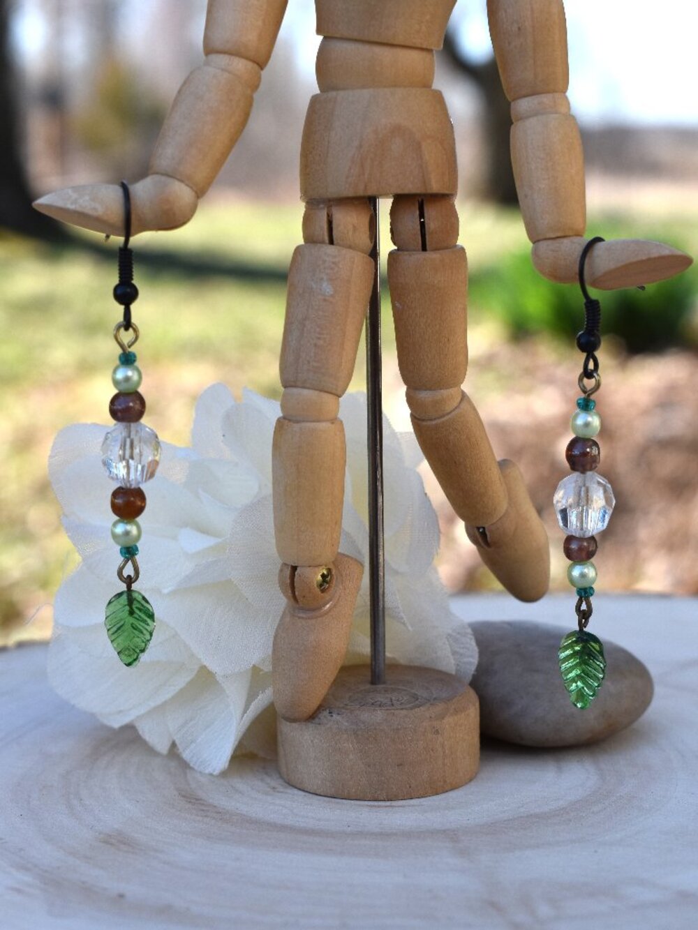 Whimsical Beaded Drop Earrings